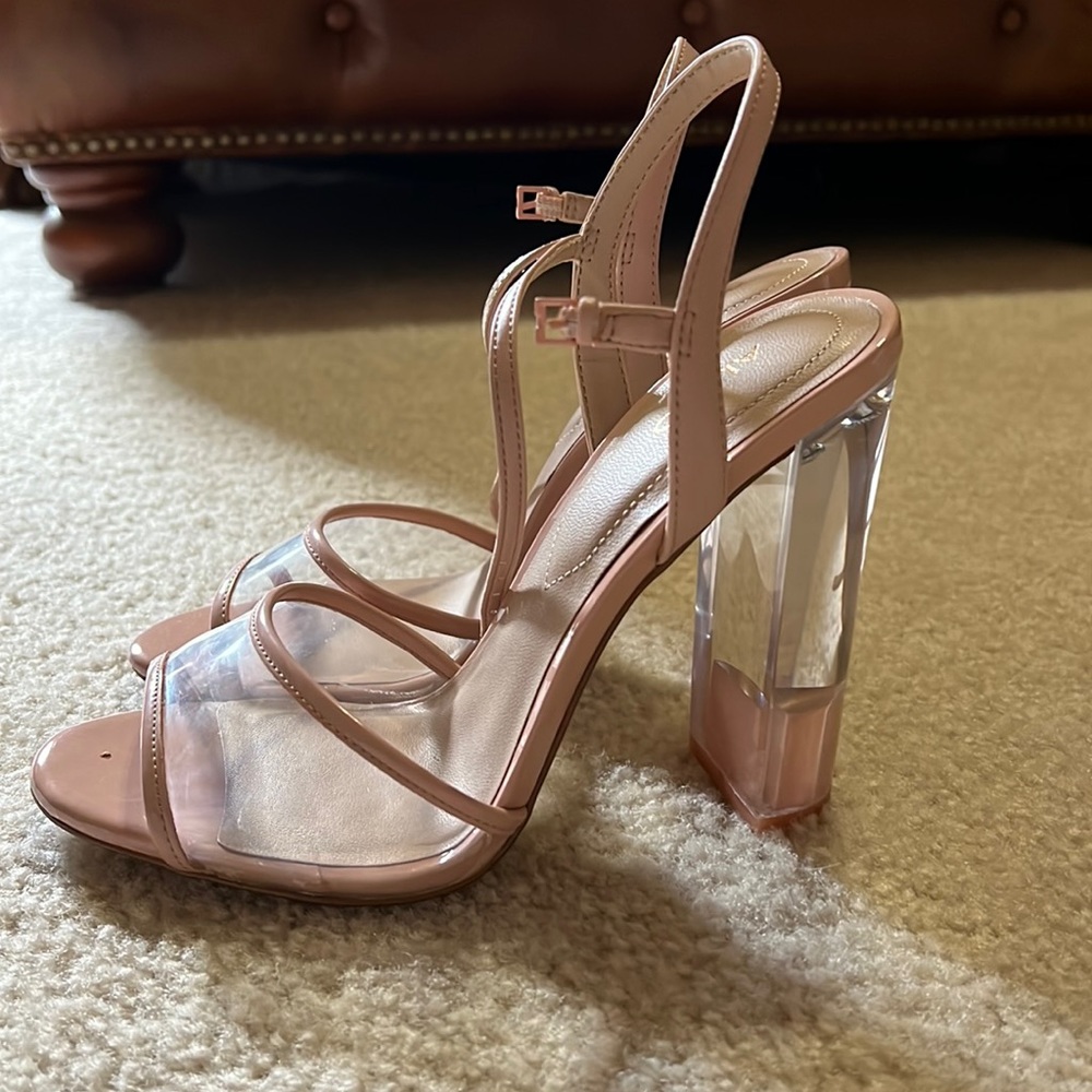 Aldo Light Pink and Clear Heels